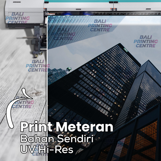 Print Bahan Sendiri Tinta Putih Meteran UV