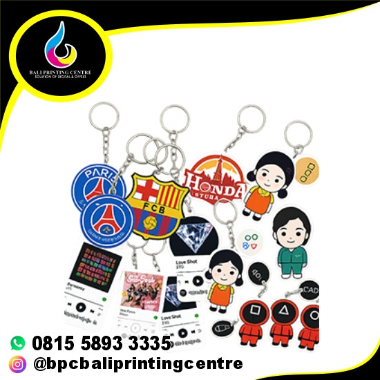 Gantungan Kunci Acrylic 3mm Flatbed Custom