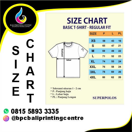 Print & Press DTF A4 Kaos Dewasa  XXL, 3XL, 4XL