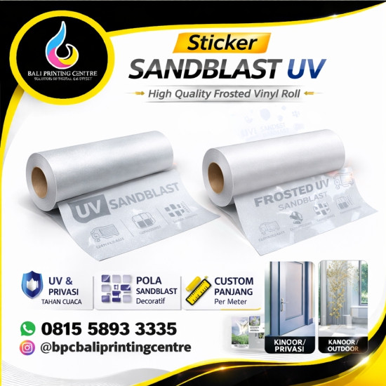 Print ST Sandblast Tinta Putih UV