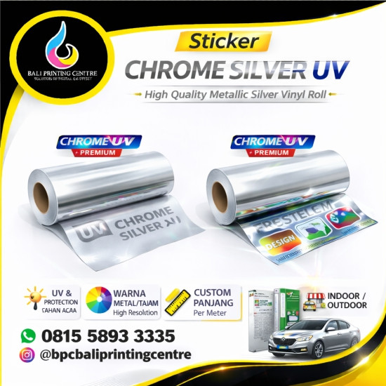 Print Sticker Chrome Silver UV