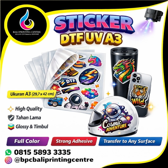 Print Stiker  DTF UV A3