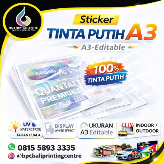 Print tinta putih A3 
