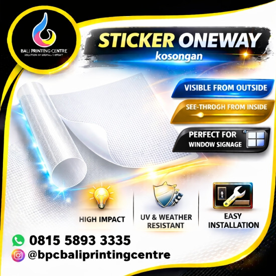 Bahan kosongan Stiker Oneway