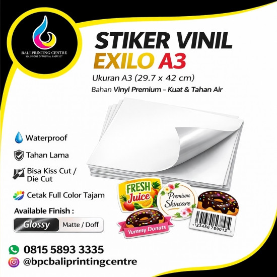 Print Laser Stiker Vinil Exilo