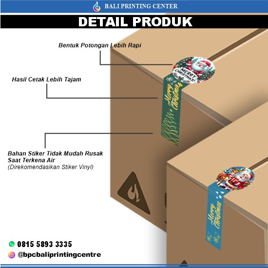 New Cetak Stiker Label Natal