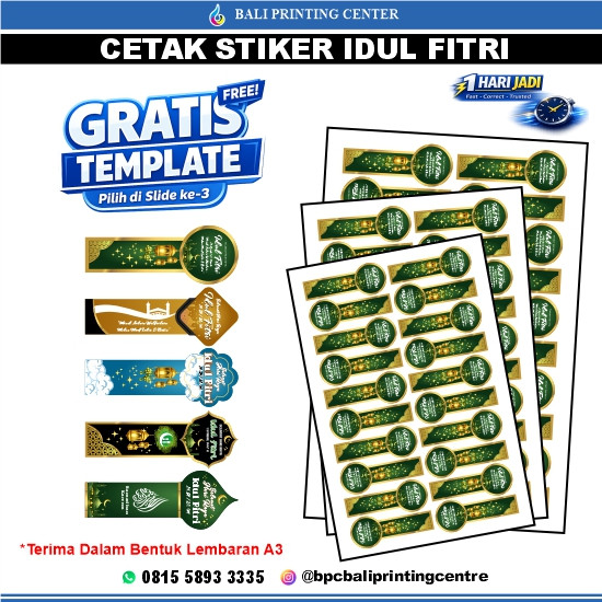New Cetak Stiker Label Idul Fitri