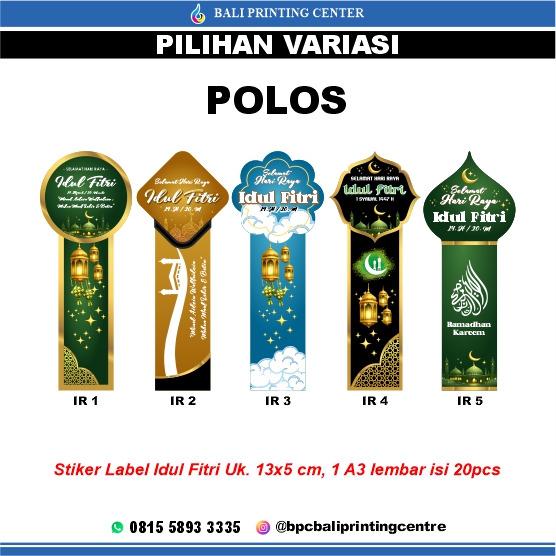 New Cetak Stiker Label Idul Fitri