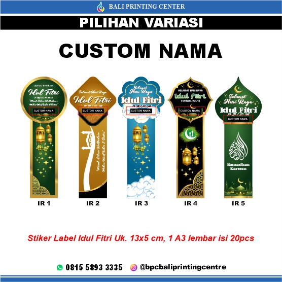 New Cetak Stiker Label Idul Fitri