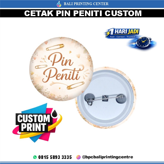 New Cetak Pin Peniti Custom