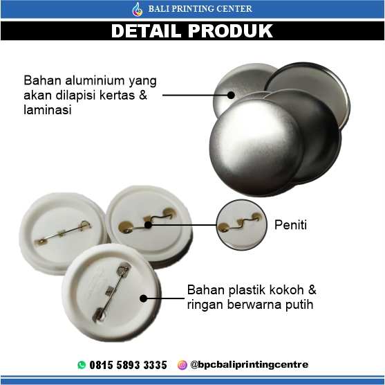 New Cetak Pin Peniti Custom