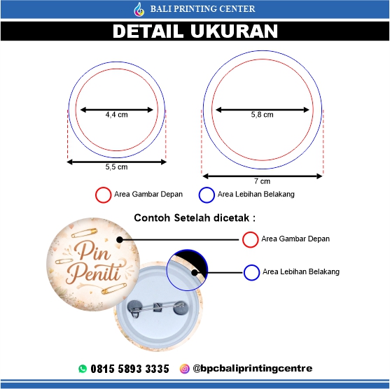 New Cetak Pin Peniti Custom