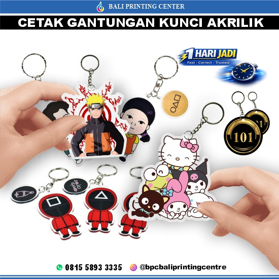 New Gantungan Kunci Akrilik Custom