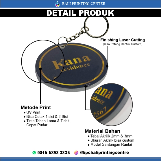 New Gantungan Kunci Akrilik Custom