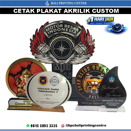 New Cetak Plakat Akrilik Custom