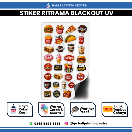 Print Stiker Ritrama Blackout UV