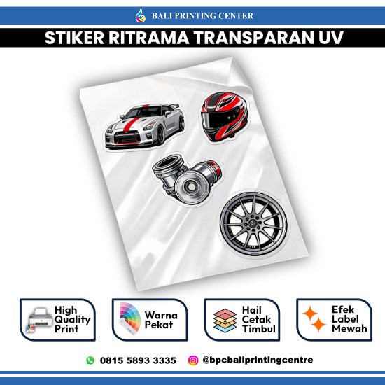Print Stiker Ritrama Transparan UV