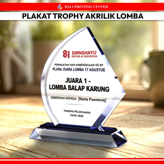 Plakat Trophy Akrilik Lomba