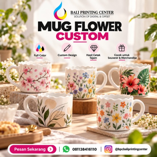 Print Mug Flower Custom